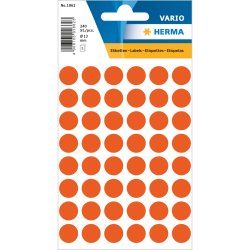 HERMA Multi-purpose labels / colour dots, Ø 13 mm, round, red étiquette auto-collante Permanent Rouge 240 pièce(s)