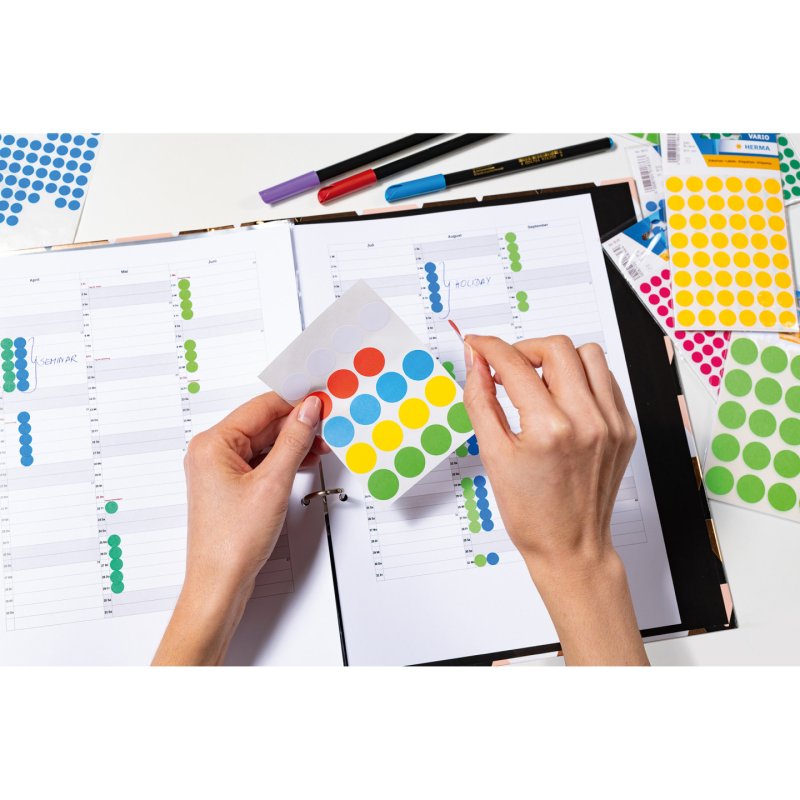 HERMA Multi-purpose labels / colour dots, Ø 13 mm, round, red self-adhesive label Permanent 240 pc(s)