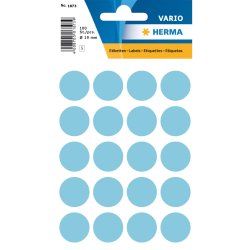 HERMA Étiquettes universelles Ø 19 mm rondes, bleues, papier mat, 100 pcs