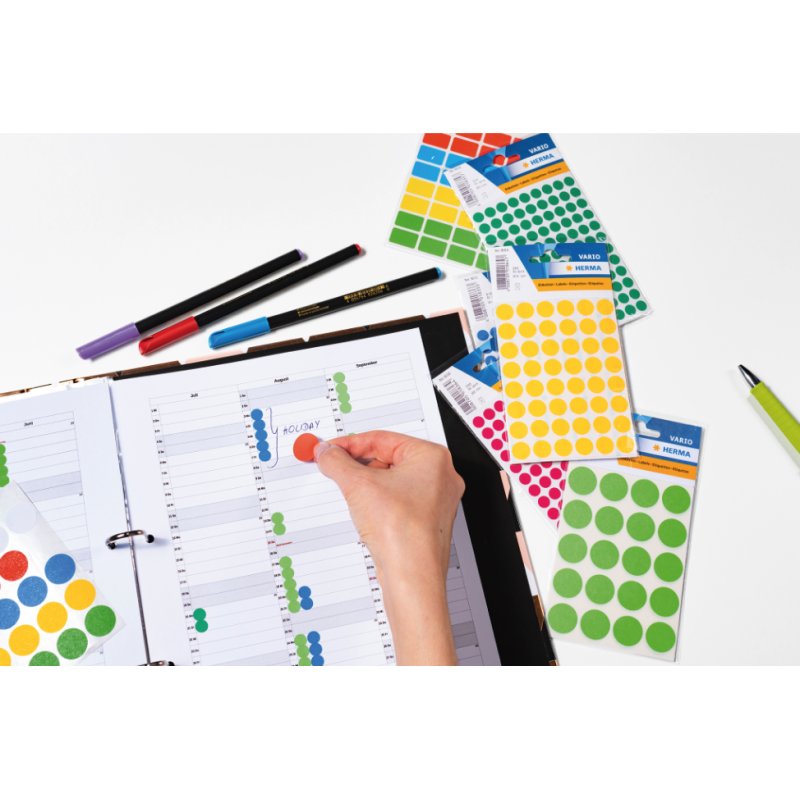 HERMA 1885 self-adhesive label Round Permanent Green 100 pc(s)