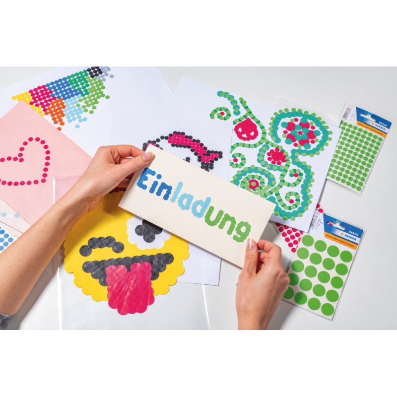 HERMA 1885 étiquette auto-collante Rond Permanent Vert 100 pièce(s)