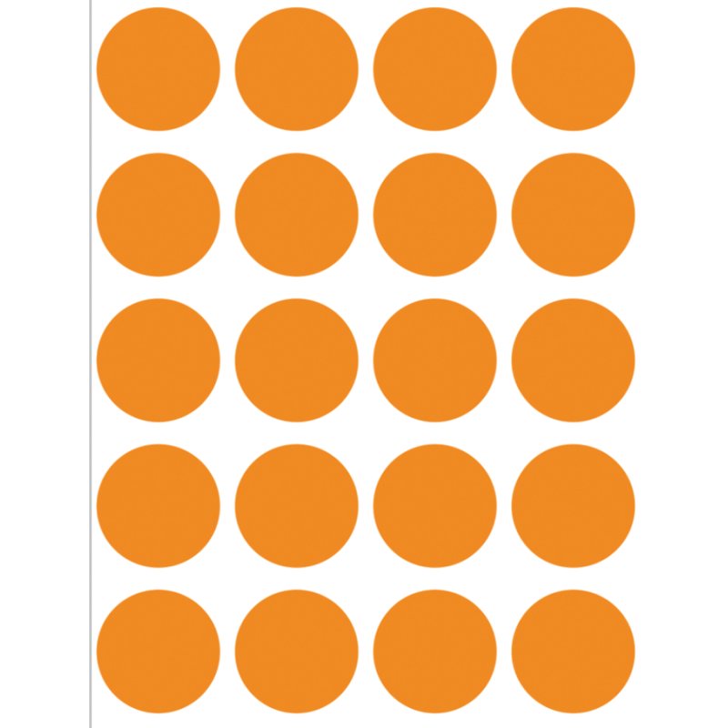 HERMA 1874 self-adhesive label Round Permanent Orange 100 pc(s)