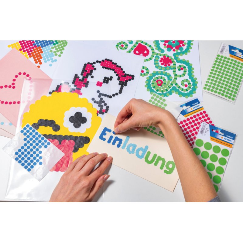 HERMA Pastille adhésive, diamètre: 19 mm, orange fluo