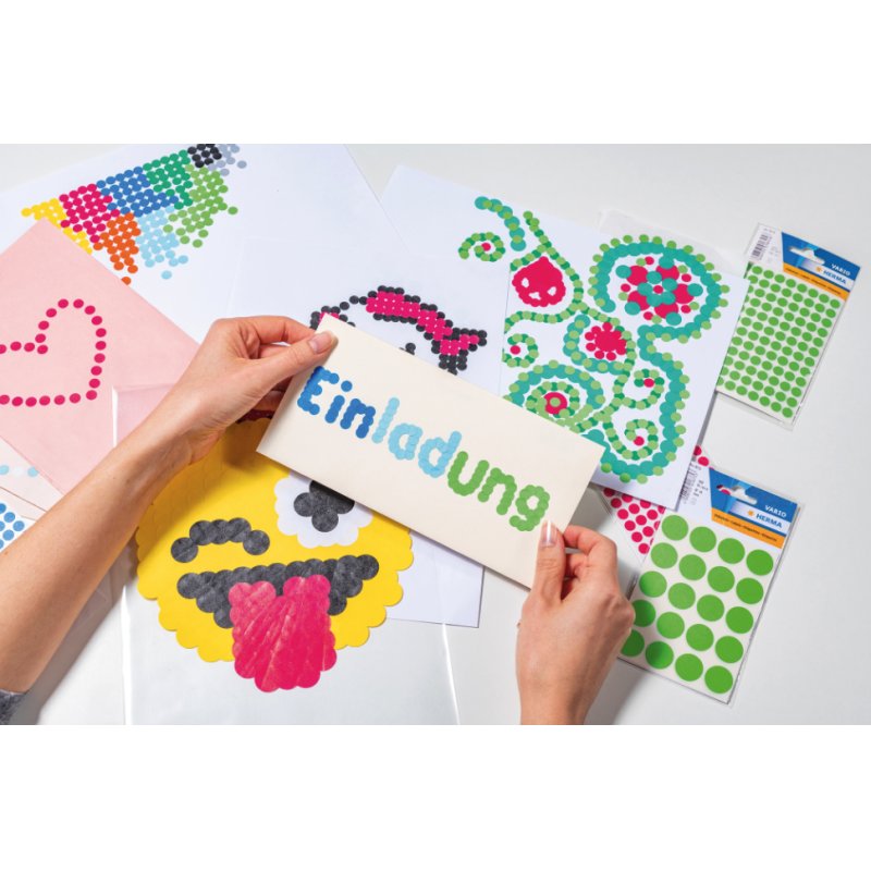 HERMA 1874 étiquette auto-collante Rond Permanent Orange 100 pièce(s)