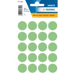 HERMA Étiquettes universelles Ø 19 mm rondes, vertes, papier mat, 100 pcs