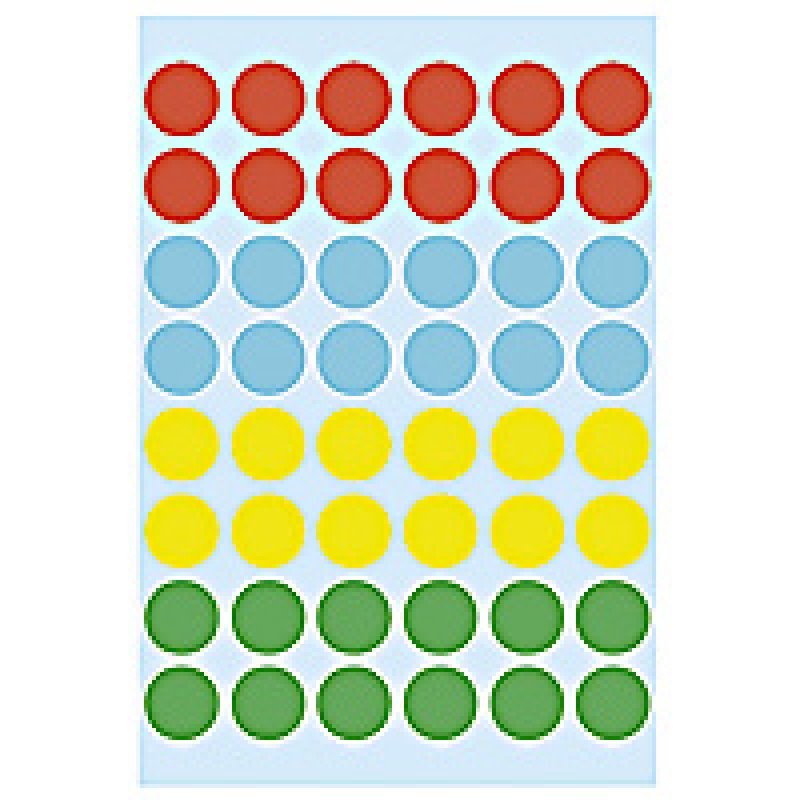 HERMA Multi-purpose labels ø 12 mm colours assorted 240 pcs. étiquette auto-collante