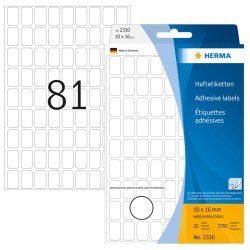 HERMA Étiquettes universelles 10x16 mm, blanches, papier mat, inscription à main, 2592 pcs