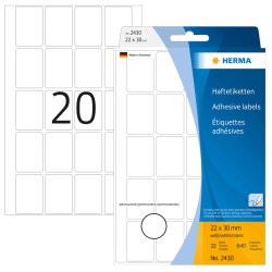 HERMA Etiquette multi-usage, 22 x 32 mm, grand paquet,blanc