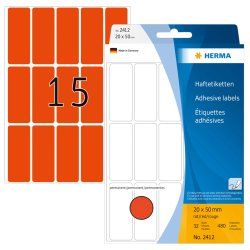 HERMA Etiquette multi-usage, 20 x 50 mm, grand paquet,rouge