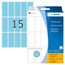 HERMA Etiquette multi-usage, 20 x 50 mm, grand paquet, bleu