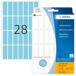 HERMA Étiquettes universelles 13x40 mm, bleues, papier mat, inscription à main, 896 pcs