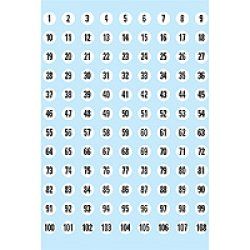 HERMA Numbers 8mm 1-540 paper white black 5 sh. étiquette auto-collante Blanc