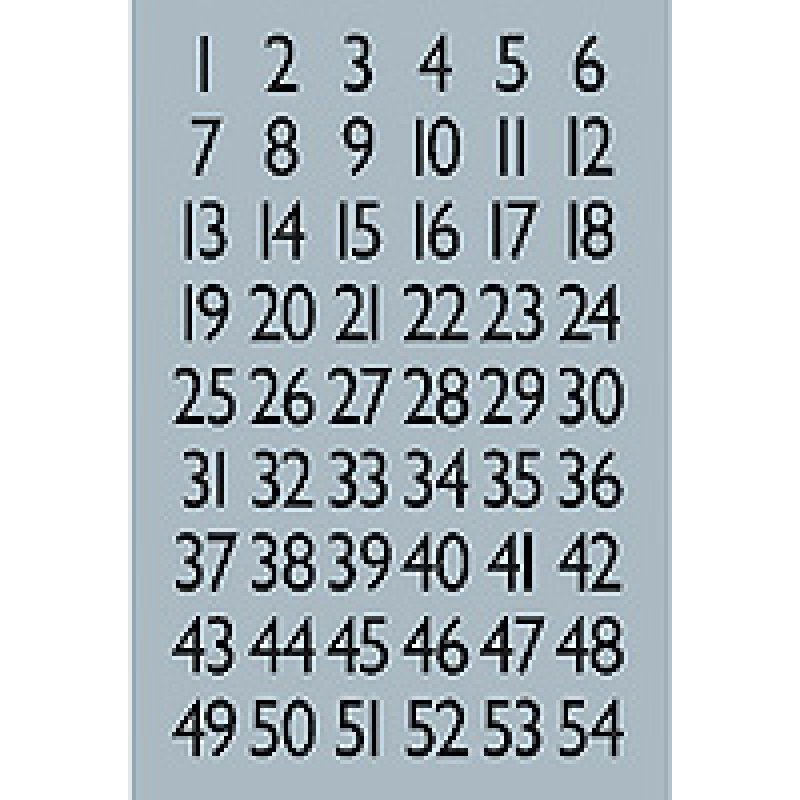 HERMA Numbers 13x12mm 1-100 silver foil black 4 sheets étiquette auto-collante