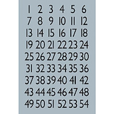 HERMA Numbers 13x12mm 1-100 silver foil black 4 sheets étiquette auto-collante