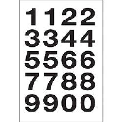 HERMA Numbers 20x18mm 0-9 weatherproof film transp. black 2 sh. lettre et chiffre autocollants