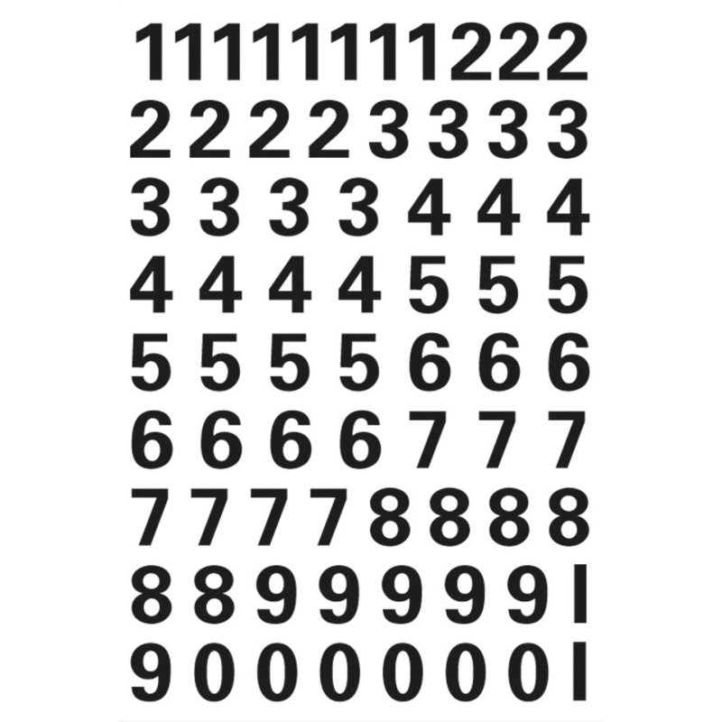 HERMA Numbers 10 mm 0-9 weatherproof film black 1 sheet
