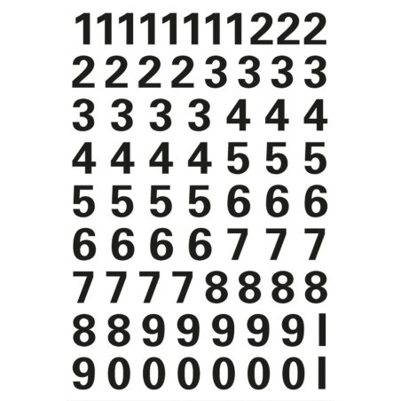 HERMA Numbers 10 mm 0-9 weatherproof film black 1 sheet