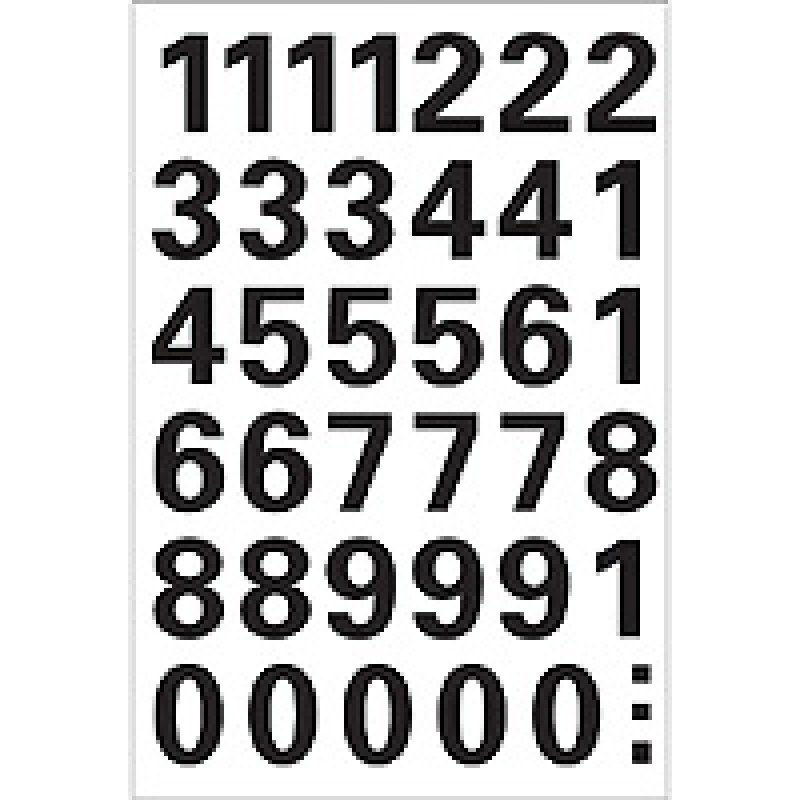 HERMA Numbers 15mm 0-9 weatherproof film black 1 sheet lettre et chiffre autocollants