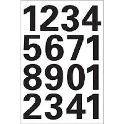 HERMA Numbers 25mm 0-9 weatherproof film black 1 sheet lettre et chiffre autocollants