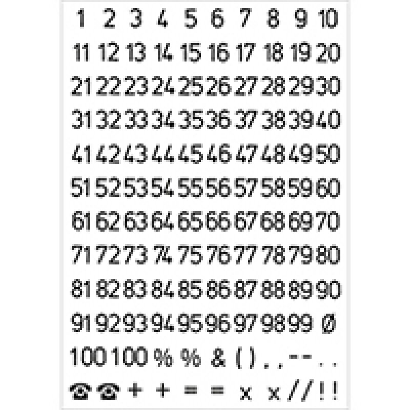 HERMA stickers chiffres 1-100, film noir, hauteur: 5 mm