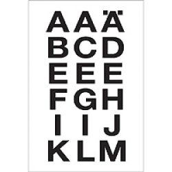 HERMA Letters 20x20mm A-Z weatherproof film transp.black 2 sheets lettre et chiffre autocollants