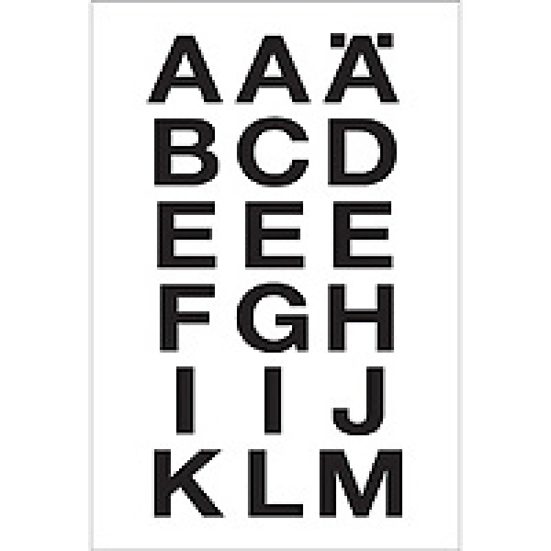HERMA Sticker alphabétique A-Z, film noir, 20 x 20 mm