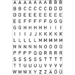 HERMA Sticker alphabétique A-Z, film noir, hauteur 5 mm