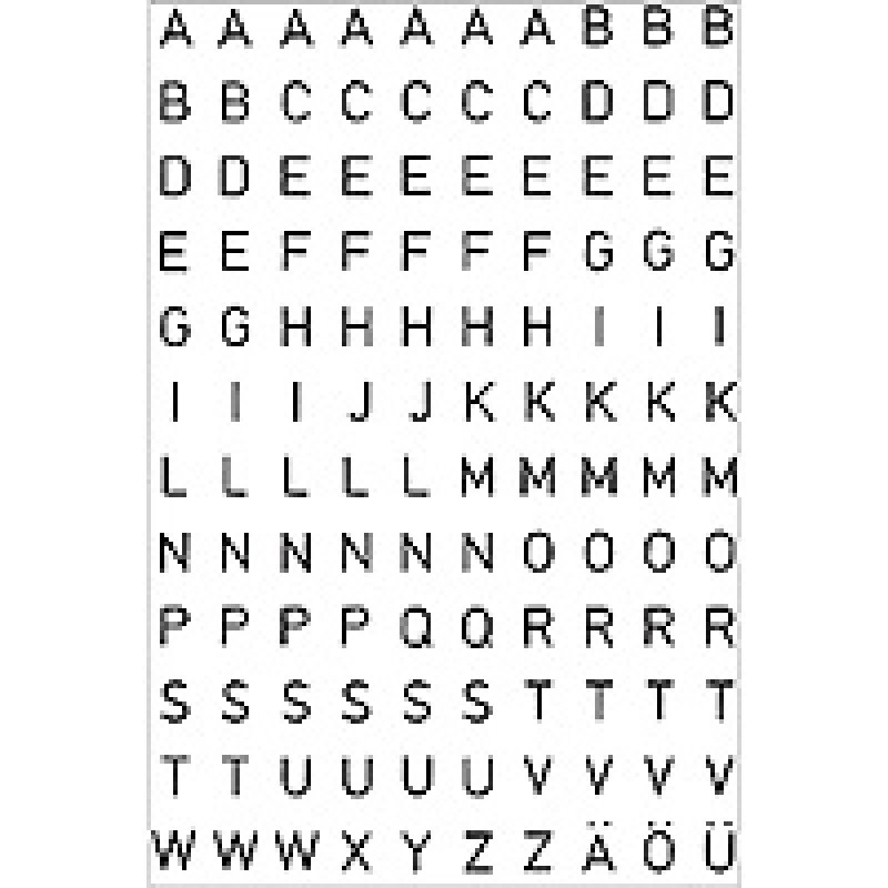 HERMA Sticker alphabétique A-Z, film noir, hauteur 5 mm