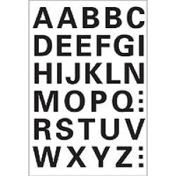 HERMA Letters 15mm A-Z weatherproof film black 1 sheet lettre et chiffre autocollants