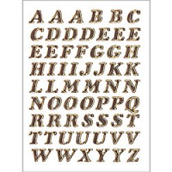 HERMA Lettres adhèsives A-Z, film primastique, or, 8 mm,