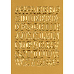 HERMA stickers alphabétique A-Z, film or, 12 mm de hauteur