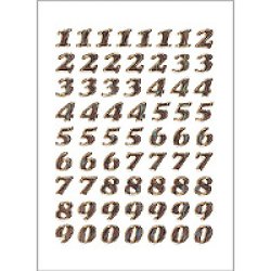 HERMA Chiffres adhésifs 0-9, film prismatic en or pailleté