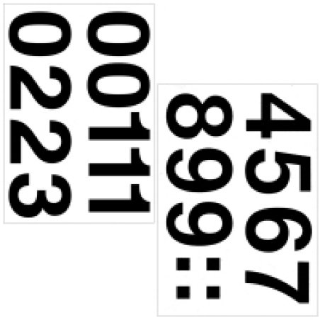HERMA stickers chiffres 0-9, film noir, hauteur: 33 mm
