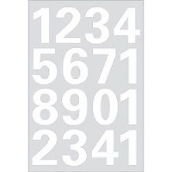 HERMA Numbers 25mm 0-9 weatherproof film white 1 sheet lettre et chiffre autocollants