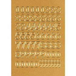 HERMA Chiffres adhèsifs 0-9, Film en or, chiffres marqués