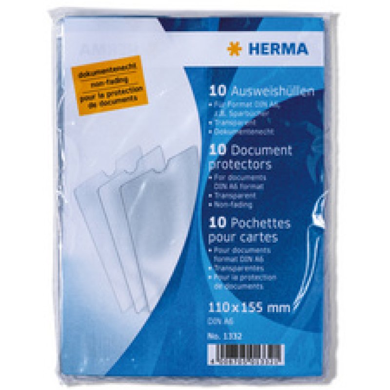 HERMA Pochette pour carte, PP, 1 poche, 155 x 220 mm,en pack
