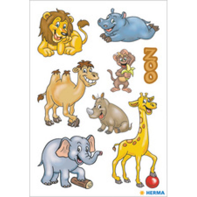 HERMA Autocollants DECOR "Animaux du zoo"
