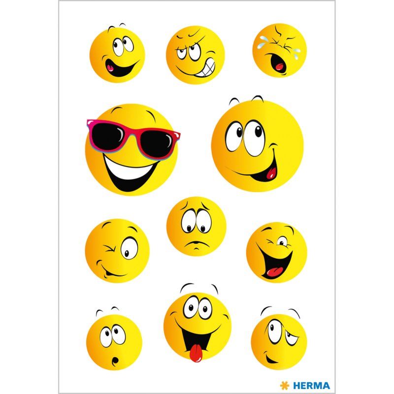 HERMA Autocollants DECOR "Happy Face"