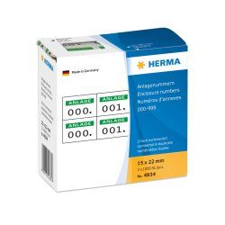 HERMA 4834 étiquette auto-collante Rectangle Vert 1000 pièce(s)