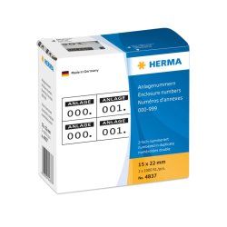 HERMA 4837 étiquette auto-collante Rectangle Noir 1000 pièce(s)