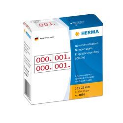 HERMA 4886 étiquette auto-collante Rouge, Blanc 2000 pièce(s)