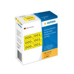 HERMA 4801 étiquette auto-collante Noir, Jaune 3000 pièce(s)