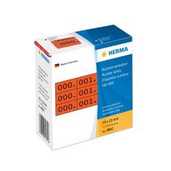 HERMA 4802 étiquette auto-collante Noir, Rouge 3000 pièce(s)