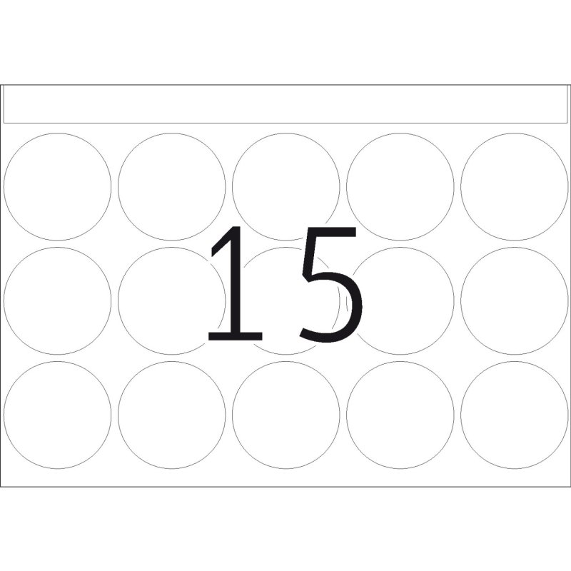 HERMA Labels for printing presses DP1 Ø 32 mm round white paper matt 5000 pcs.