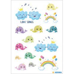 HERMA Sticker DECOR "Love Songs", pailleté