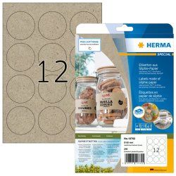 HERMA 10762 étiquette auto-collante Rond Permanent Marron 240 pièce(s)