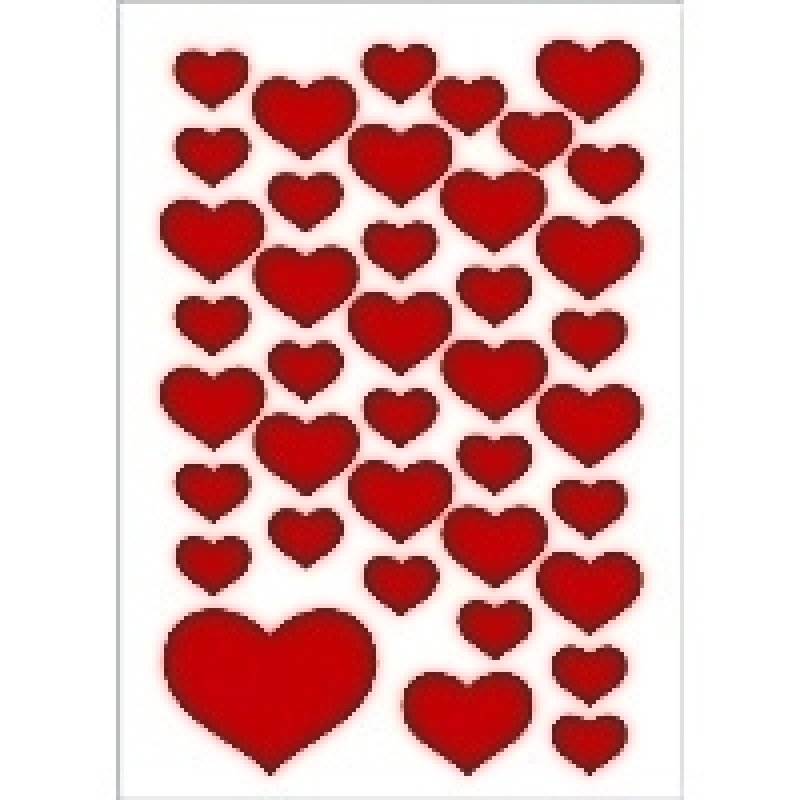 HERMA DECOR stickers small hearts 3 sheets étiquette auto-collante