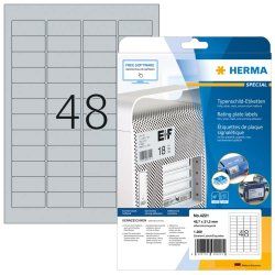 HERMA 4221 étiquette auto-collante Rectangle aux angles arrondis Permanent Argent 1200 pièce(s)