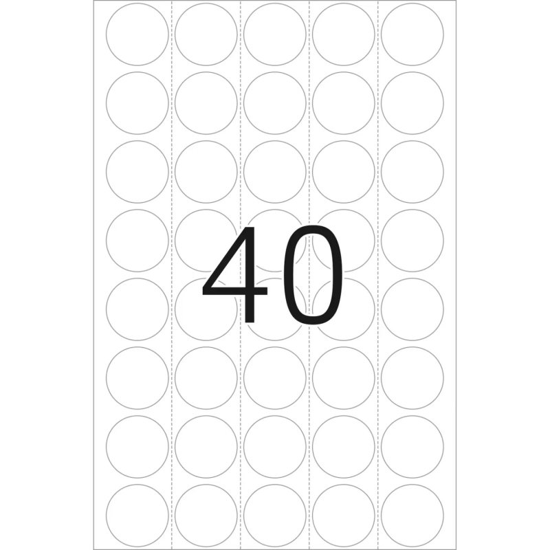 HERMA Seal labels Ø 19 mm round transparent extra strong adhesion film matt 640 pcs.