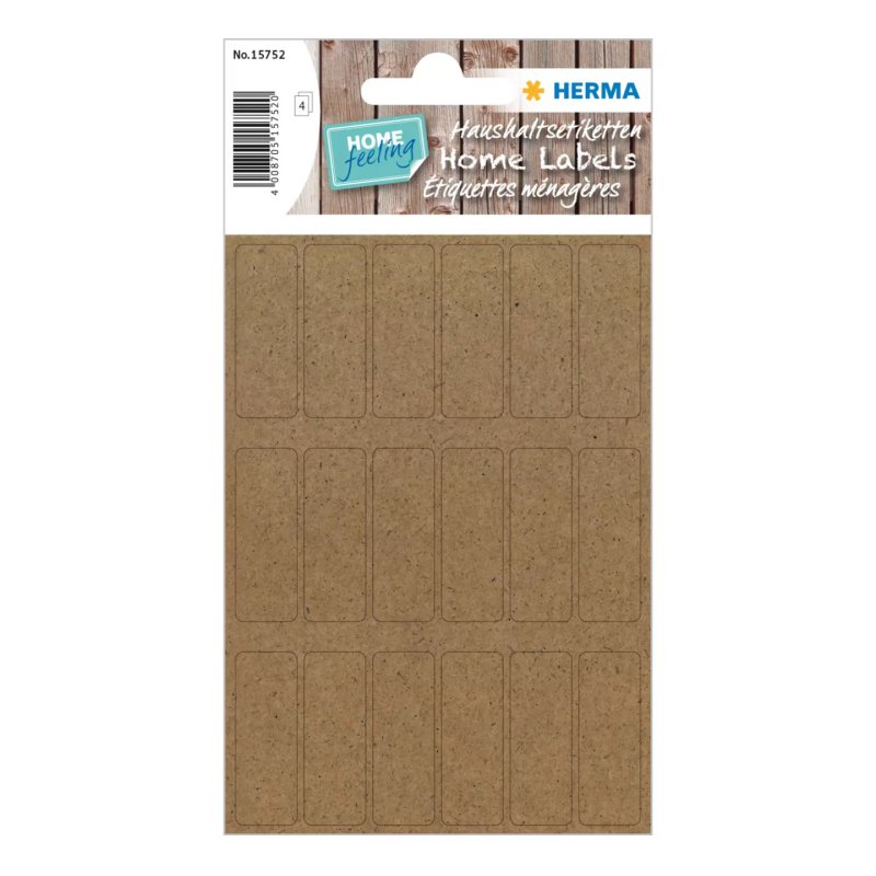 HERMA 15752 self-adhesive label Rectangle Permanent Brown 72 pc(s)